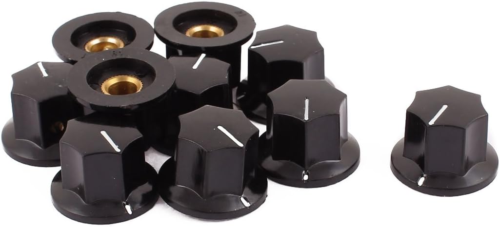 10 Stück Plastic Potentiometer Volume Control Rotary Cap Black 23 x 6 x 6mm 10 Stück Plastic Potentiometer Volume Control Rotary Cap Black 23 x 6 x 6mm